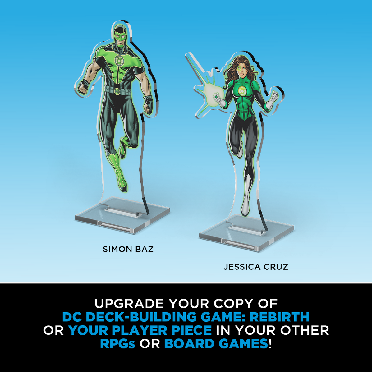 DC 2Dz Acrylic Standees: Pack 1 - Batman The Flash Jessica Cruz Simon Baz - Cryptozoic