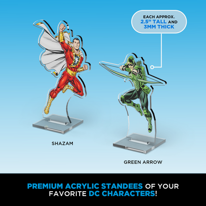 DC 2Dz Acrylic Standees: Pack 3 - Black Canary Green Arrow Shazaam! Zatanna- Cryptozoic