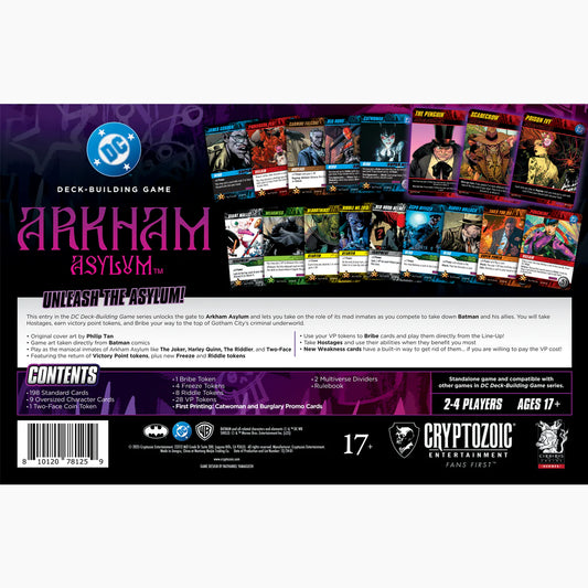 DC Comics Deck Building Game - Arkham Asylum Core Set - Cryptozoic Entertainment