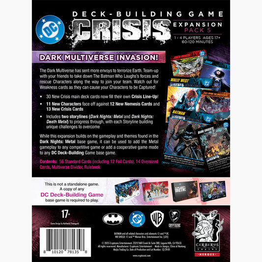 DC Comics Deck Building Game - Crisis Expansion Pack 5 Expansion - Dark Nights: Death Metal