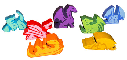 Hoard of Dragons - 140 Colorful Meeples - Weird Giraffe Games