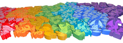 Hoard of Dragons - 140 Colorful Meeples - Weird Giraffe Games