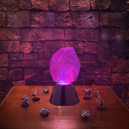 Tabletop Crystal Lamp - Crystal Light with Swirling RGB Lighting - Enhance Gaming