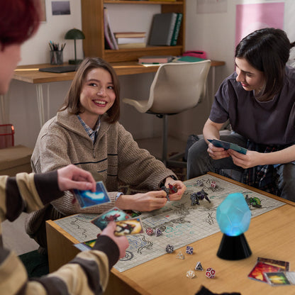 Tabletop Crystal Lamp - Crystal Light with Swirling RGB Lighting - Enhance Gaming