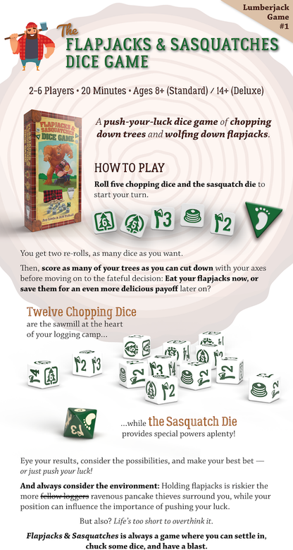 Flapjacks & Sasquatches - The Dice Game - Prolific Games