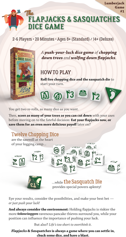 Flapjacks & Sasquatches - The Dice Game - Prolific Games