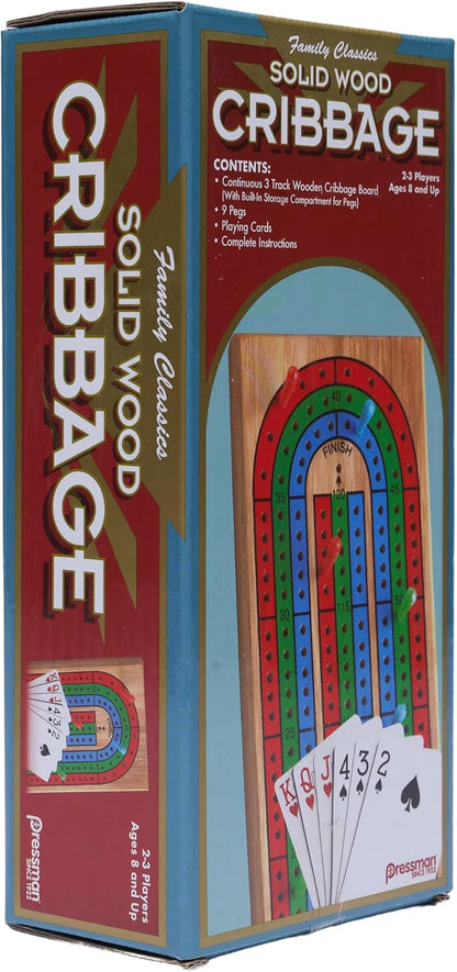 Family Classics - Cribbage Board with Cards - Pressman Toys
