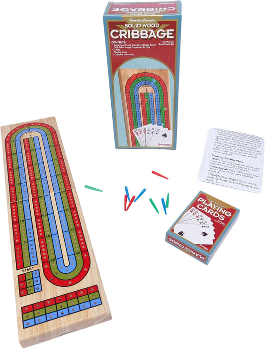 Family Classics - Cribbage Board with Cards - Pressman Toys