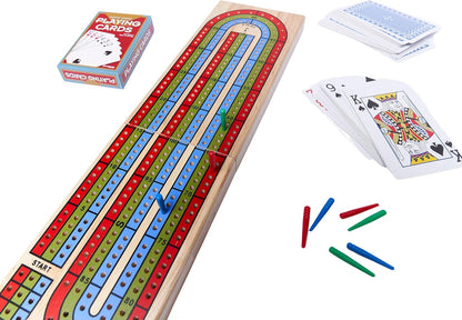 Family Classics - Cribbage Board with Cards - Pressman Toys