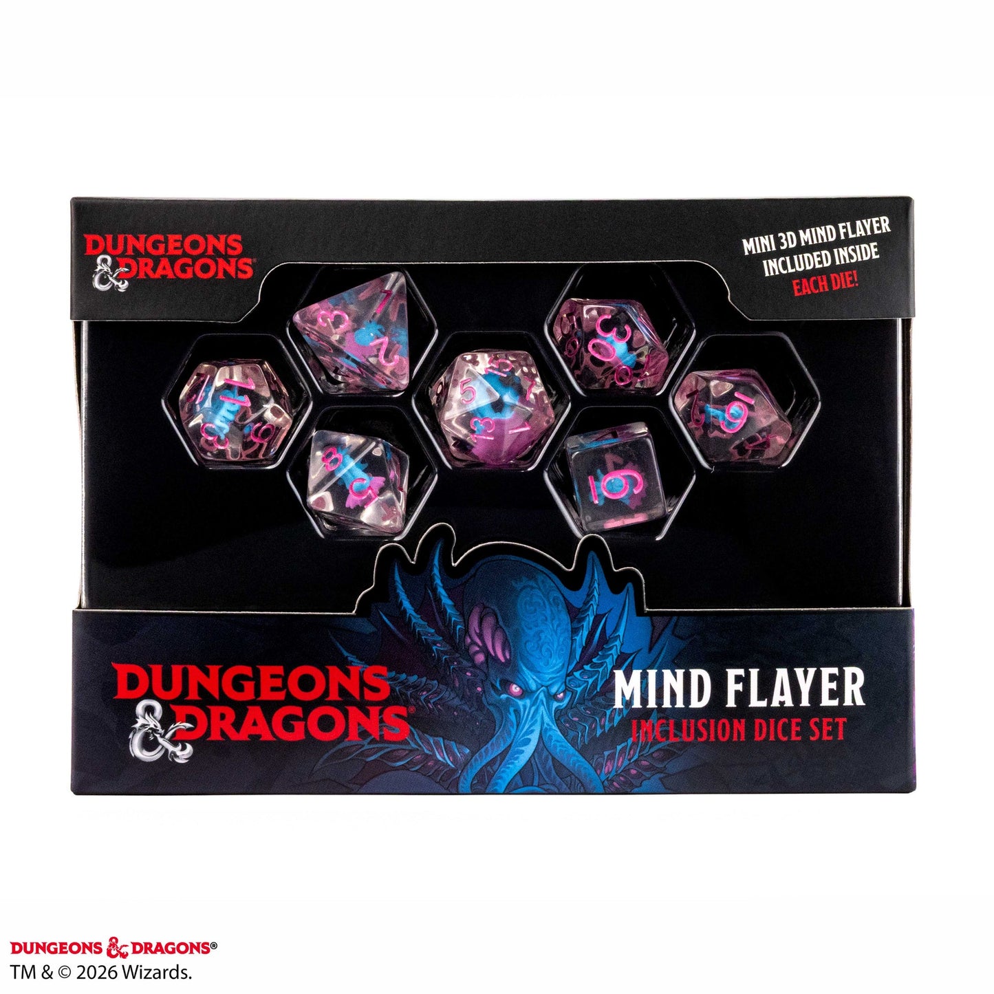D & D Resin - Mind Flayer Inclusion Dice Set