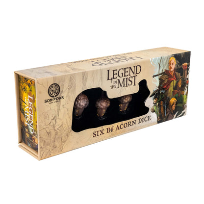 Resin: Legend in the Mist: 6 count Acorn D6