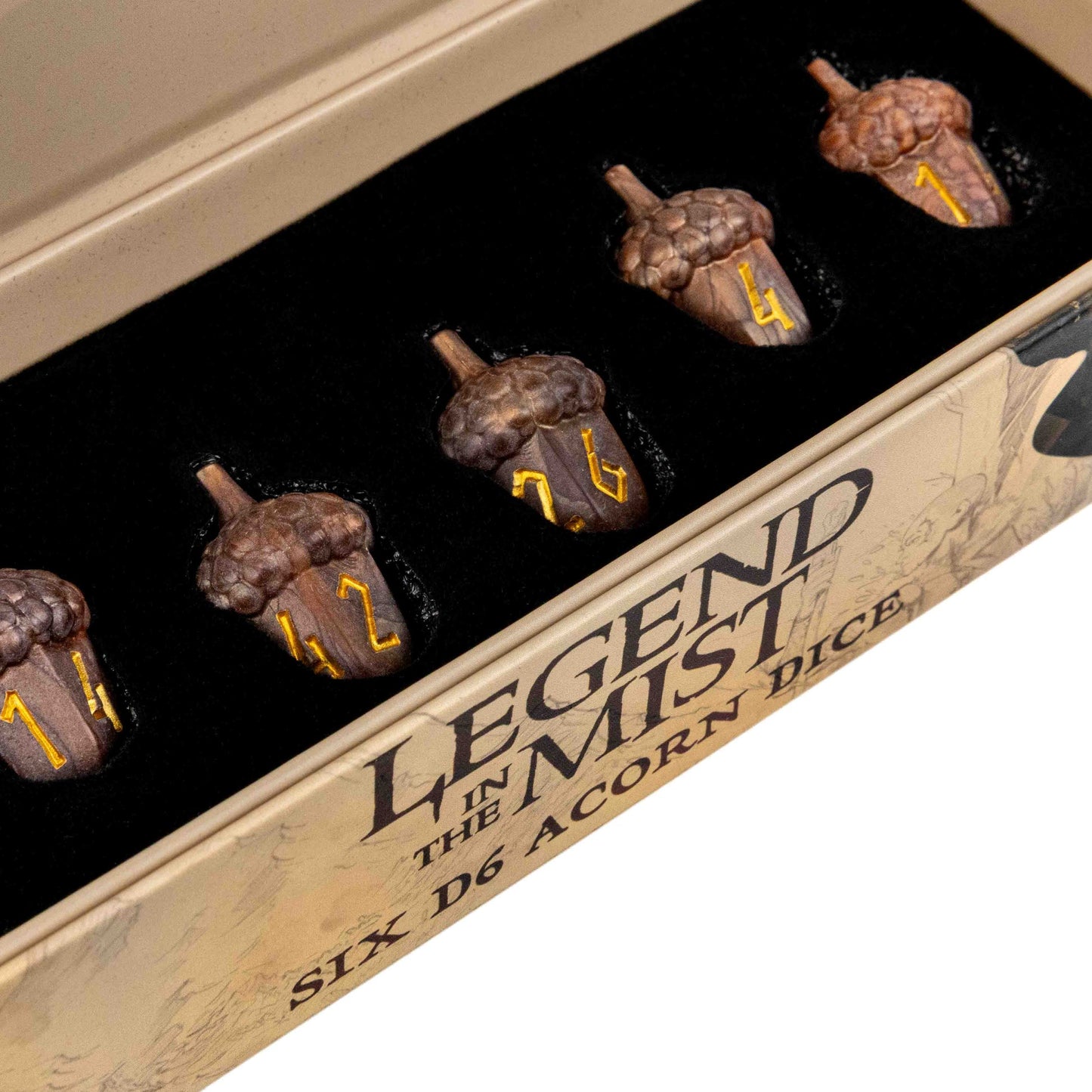 Resin: Legend in the Mist: 6 count Acorn D6