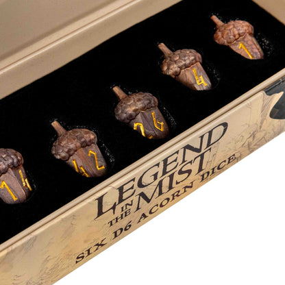 Resin: Legend in the Mist: 6 count Acorn D6