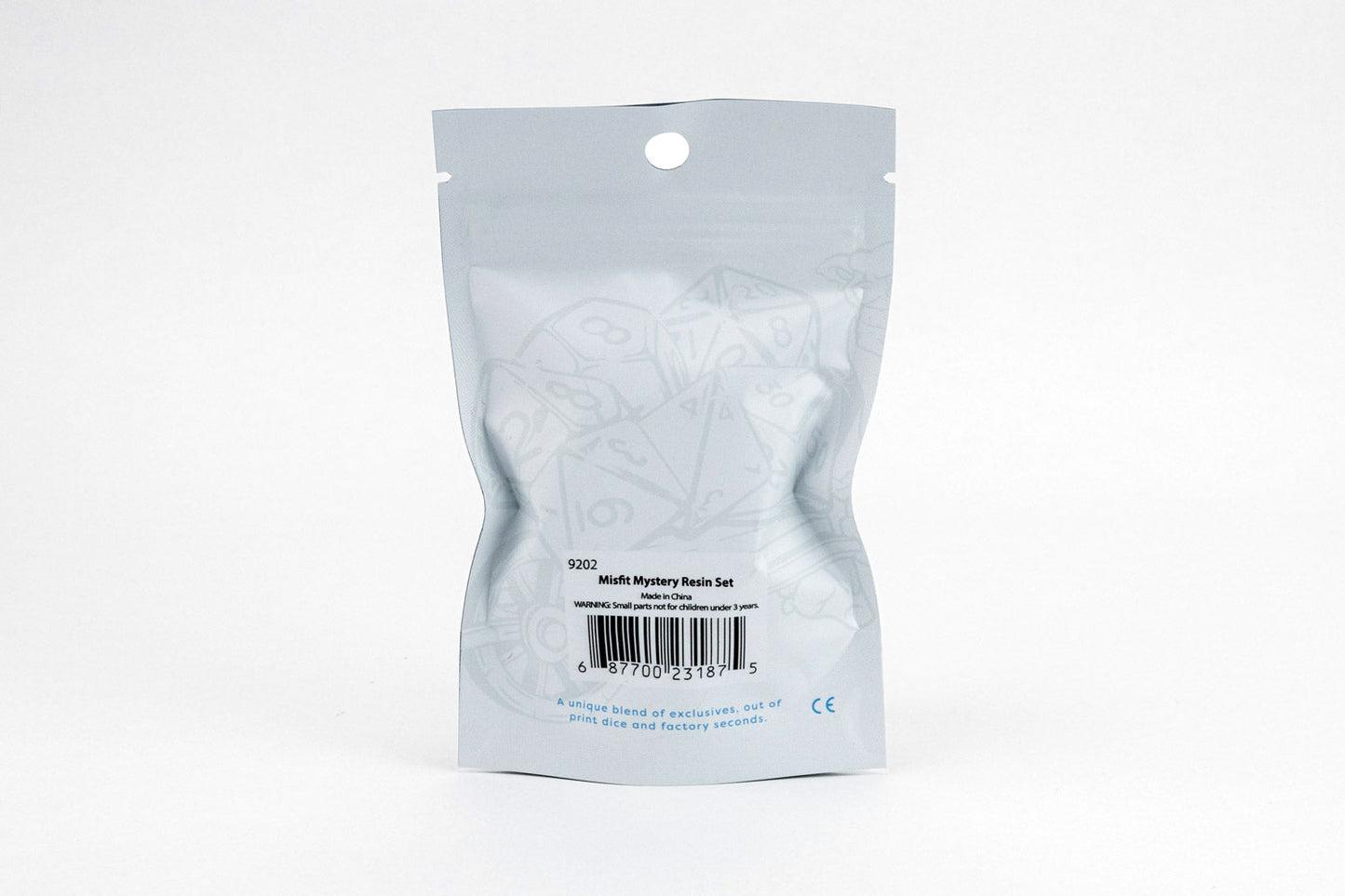 Mystery Misfit Resin 16mm 7 Polyhedral Dice Set - Fanroll Dice