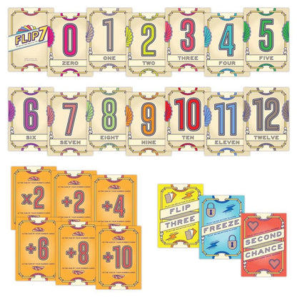 Flip 7 - A Fast Card-Flipping Press-Your Luck Game - USAopoly