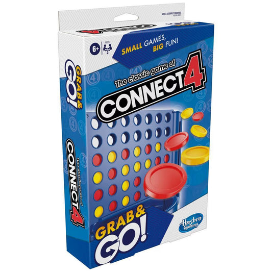 Grab & Go Games - Connect Four - Classic Hasbro Travel Game