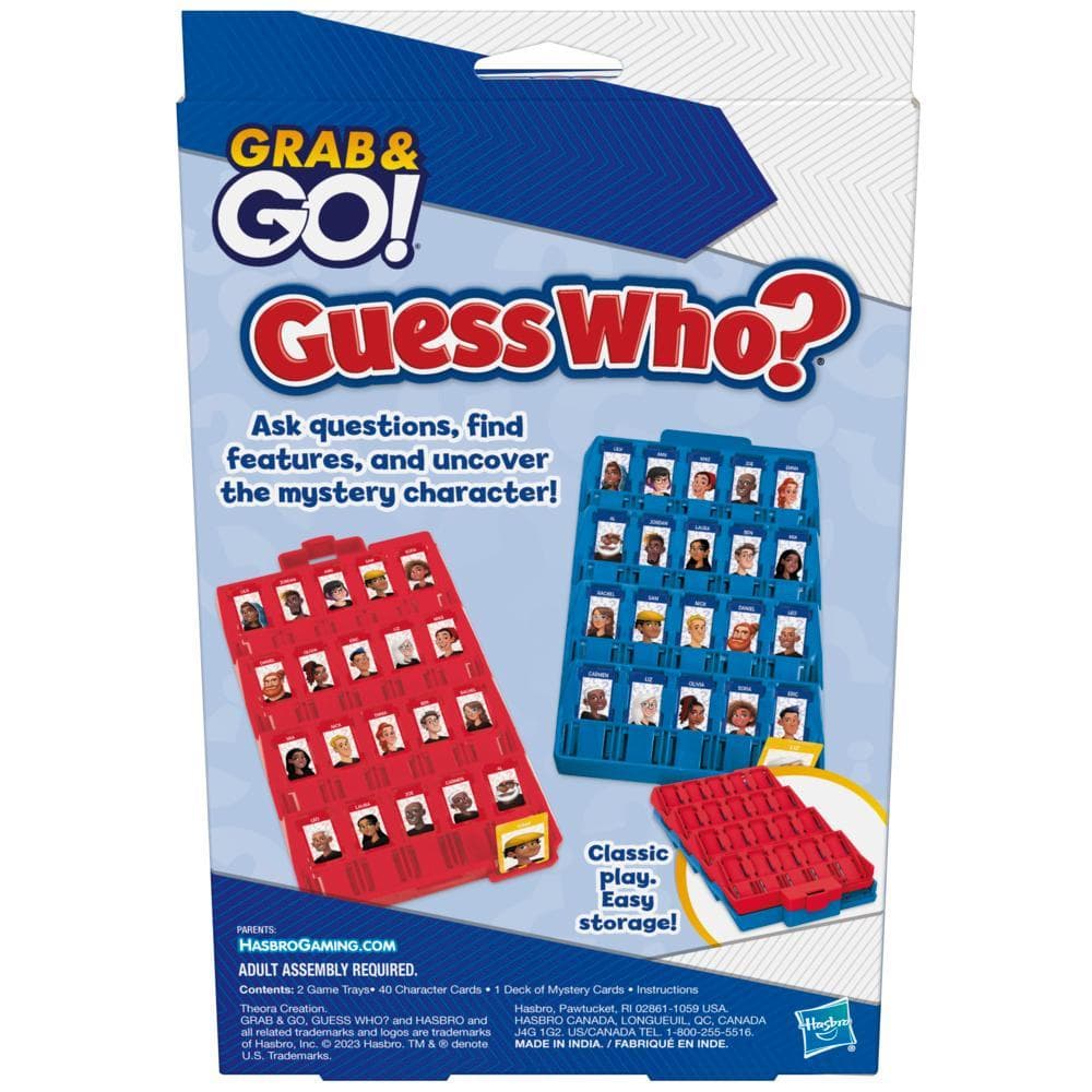 Grab & Go Games - Guess Who? - Classic Hasbro Travel Game