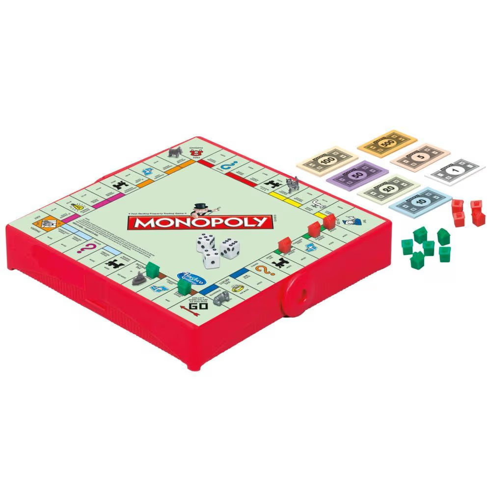 Grab & Go Games - Monopoly - Classic Hasbro Travel Game