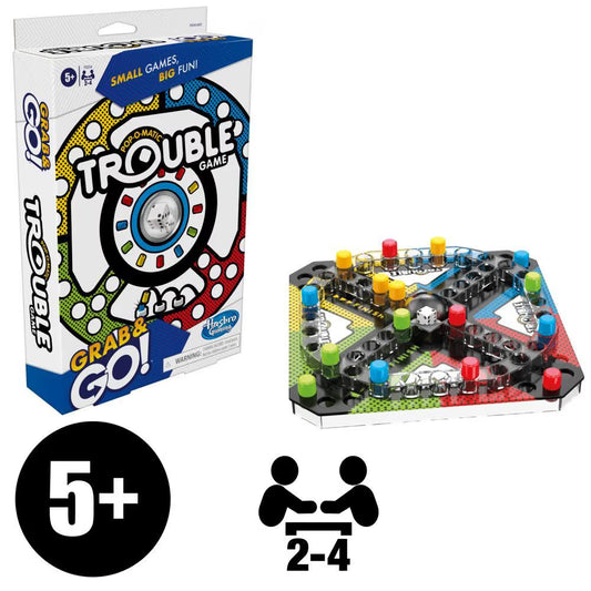 Grab & Go Games - Trouble - Classic Hasbro Travel Game