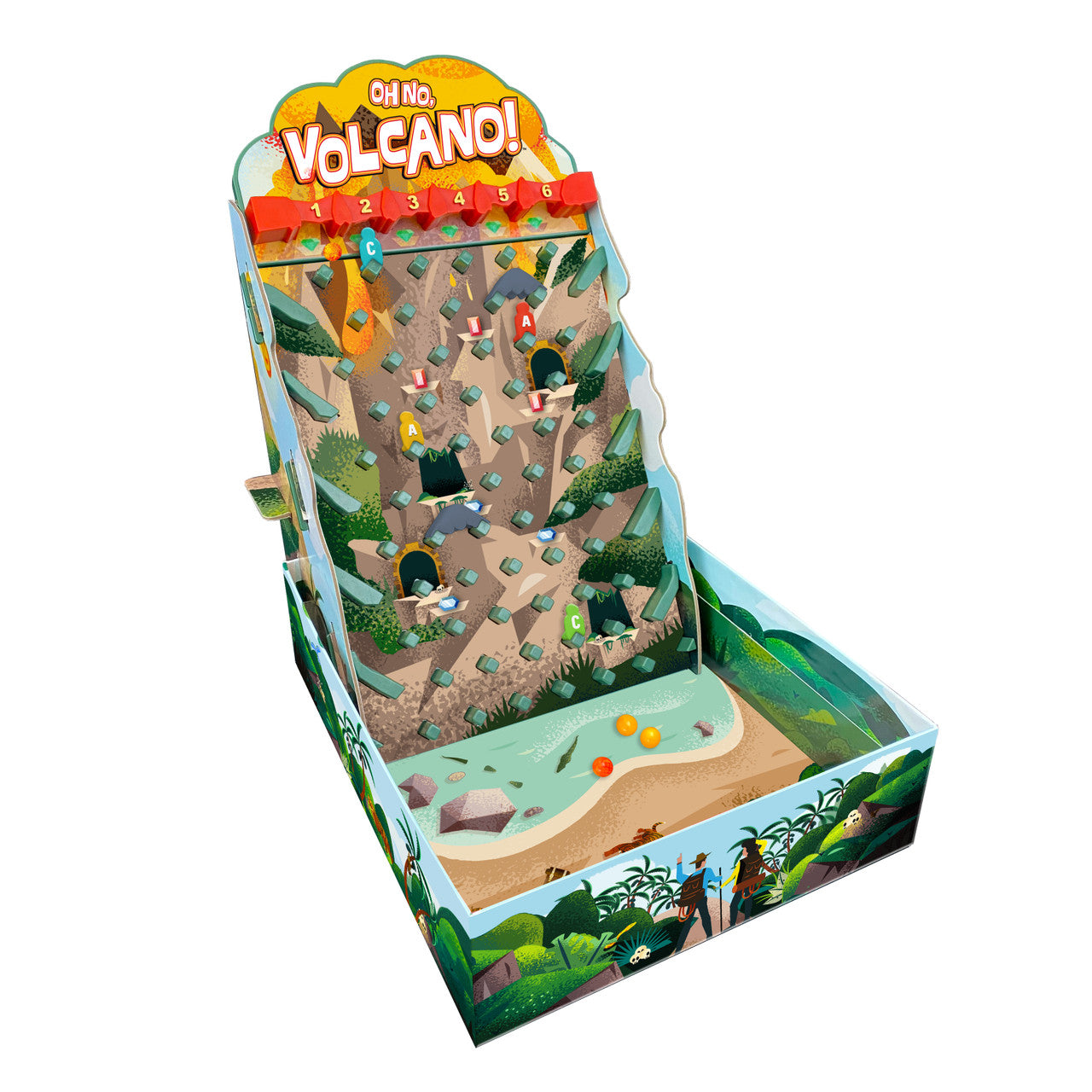 Oh No Volcano! A Treasure-Seeking, Lava-Dodging Game - Buffalo Games