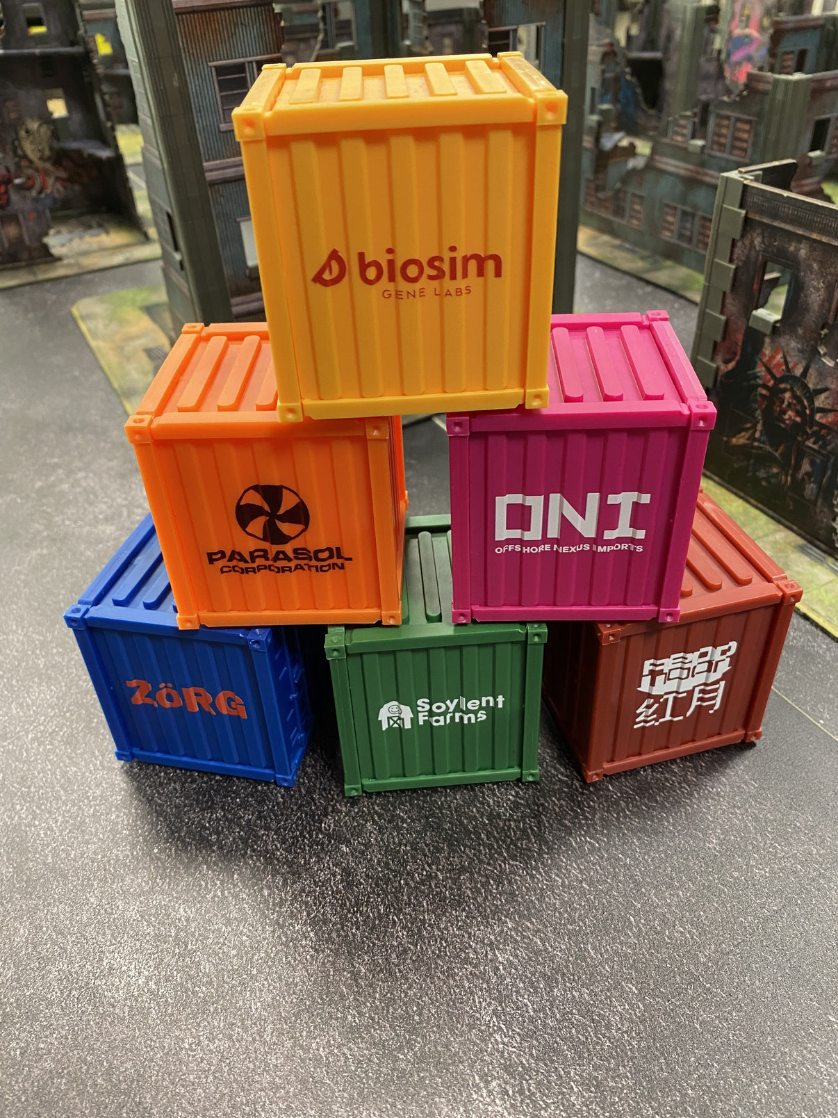 Terrain: Cyberpunk City - 10' Containers - Monster Fight Club