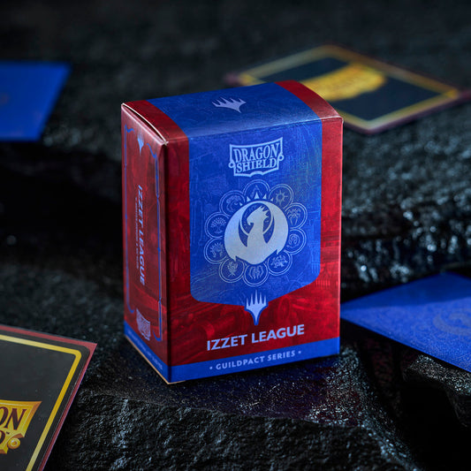 Dragon Shield: (100 Card Sleeves) Matte Dual Art - Izzet League - Guildpact Series - Magic: The Gathering