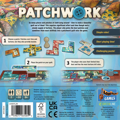 Patchwork Refreshed - 2 PLAYER Standalone Game
