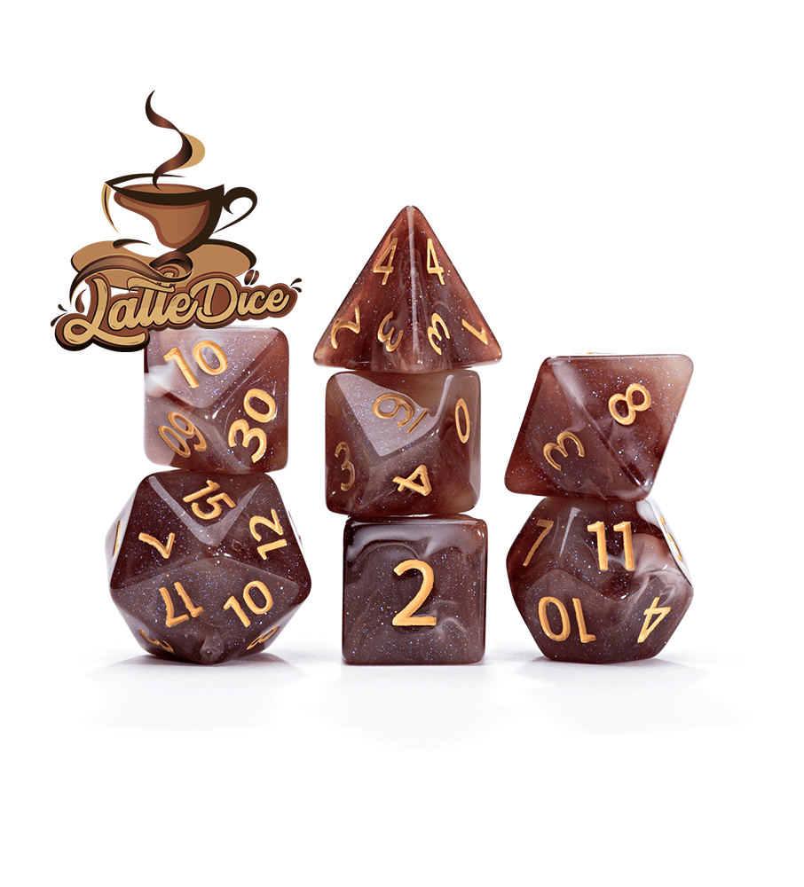 “Latte” Aether Dice - Polyhedral 7-Dice Set