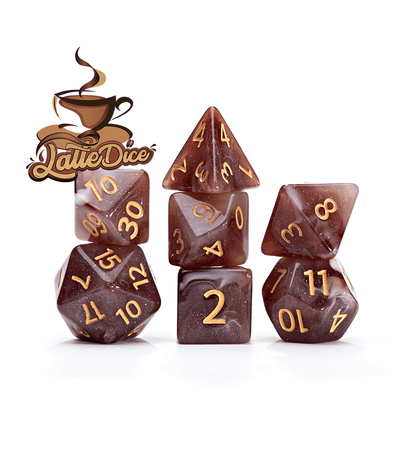 “Latte” Aether Dice - Polyhedral 7-Dice Set