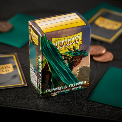 Dragon Shield Card Sleeves - 100 Count - Dual Matte: Power & Copper