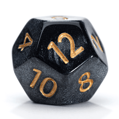 “Black Hole” Mercurial Dice - Polyhedral 7-Dice Set