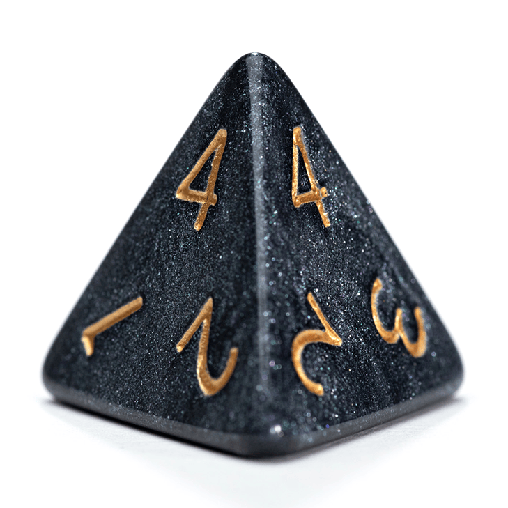 “Black Hole” Mercurial Dice - Polyhedral 7-Dice Set