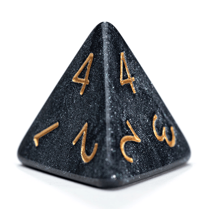 “Black Hole” Mercurial Dice - Polyhedral 7-Dice Set