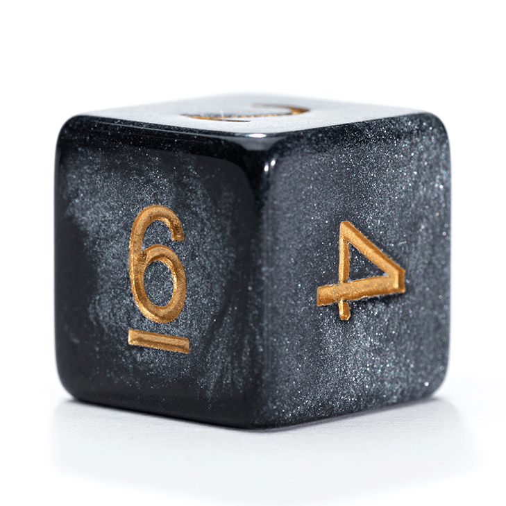 “Black Hole” Mercurial Dice - Polyhedral 7-Dice Set
