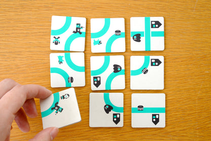Nine Tiles Panic - A Hamburgling Alien Invasion Game - Oink Games