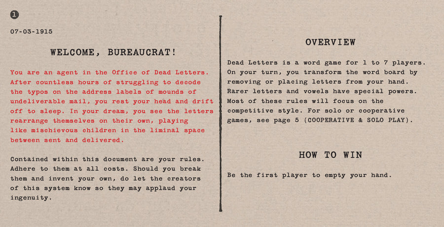Dead Letters - A Word-Building Game