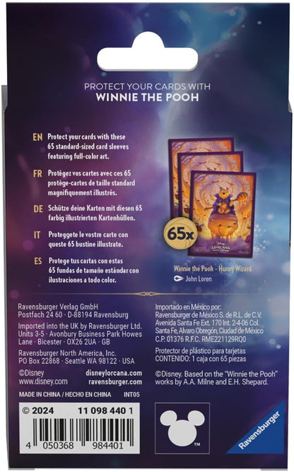 Disney's Lorcana - Rise Of The Floodborn - Pooh Bear - 65 Card Sleeves - Ravensburger