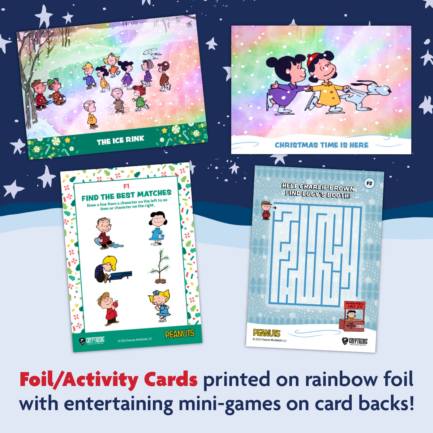 Peanuts Playpaks: A Charlie Brown Christmas - Collector's Cards - Cryptozoic