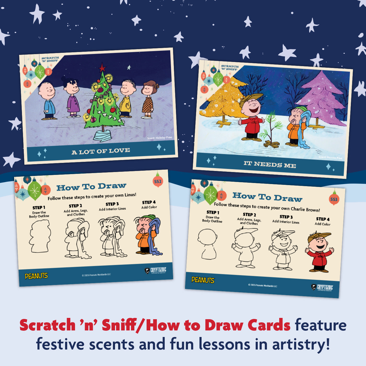 Peanuts Playpaks: A Charlie Brown Christmas - Collector's Cards - Cryptozoic