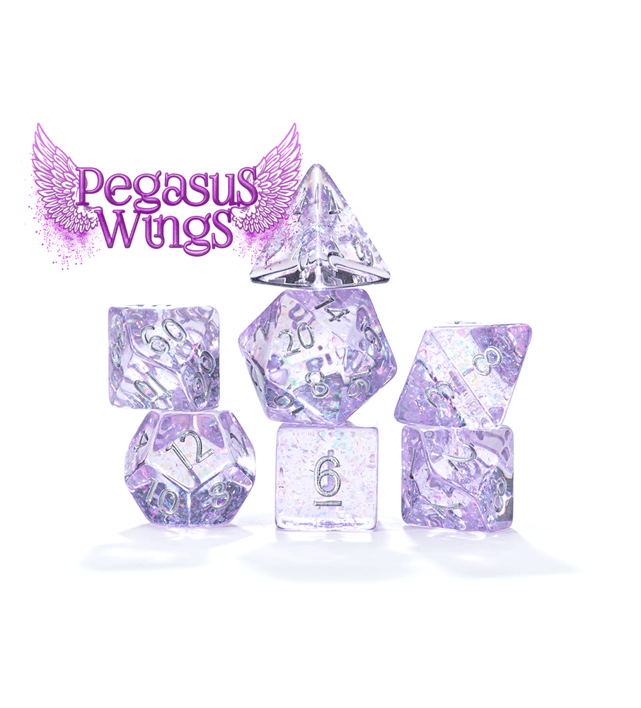 “Pegasus Wings” Holographic Dice - Polyhedral 7-Dice Set