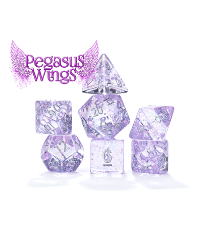 “Pegasus Wings” Holographic Dice - Polyhedral 7-Dice Set