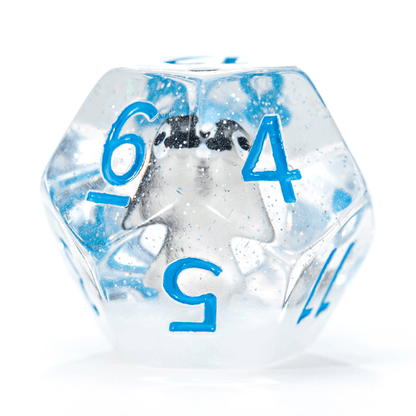 “Penguin” Inclusion Dice - Polyhedral 7-Dice Set