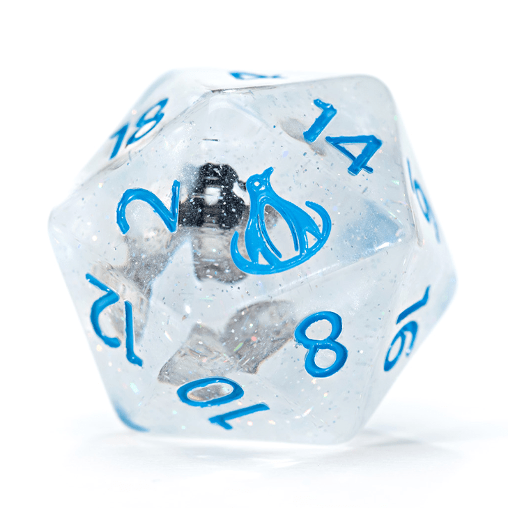 “Penguin” Inclusion Dice - Polyhedral 7-Dice Set