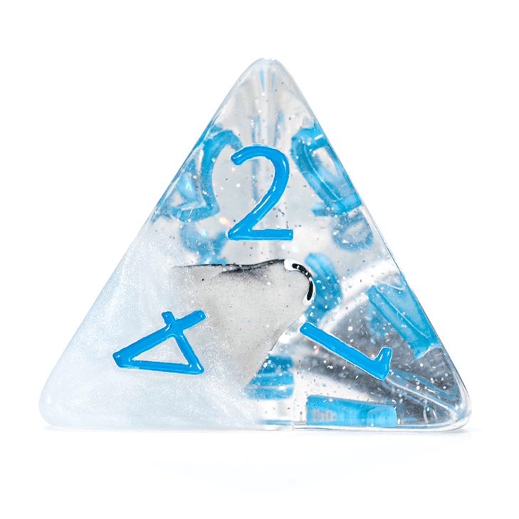 “Penguin” Inclusion Dice - Polyhedral 7-Dice Set