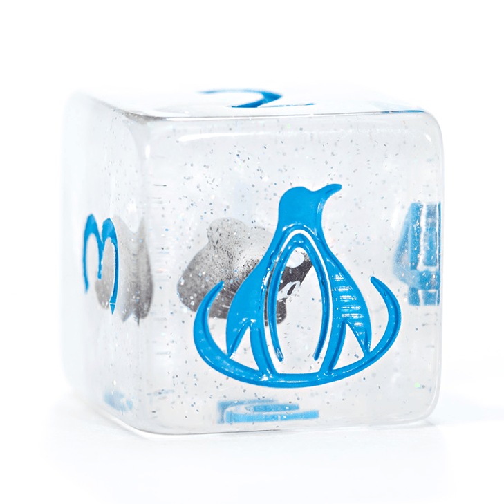 “Penguin” Inclusion Dice - Polyhedral 7-Dice Set