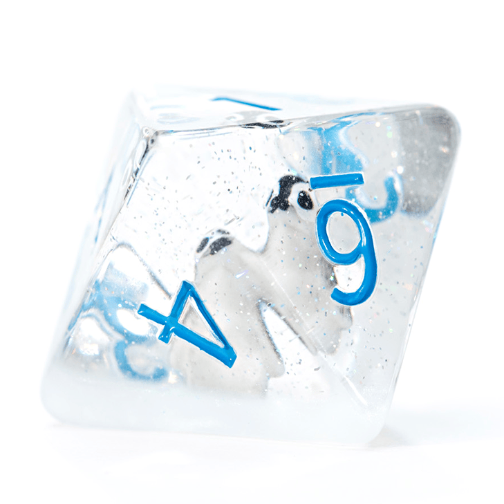 “Penguin” Inclusion Dice - Polyhedral 7-Dice Set