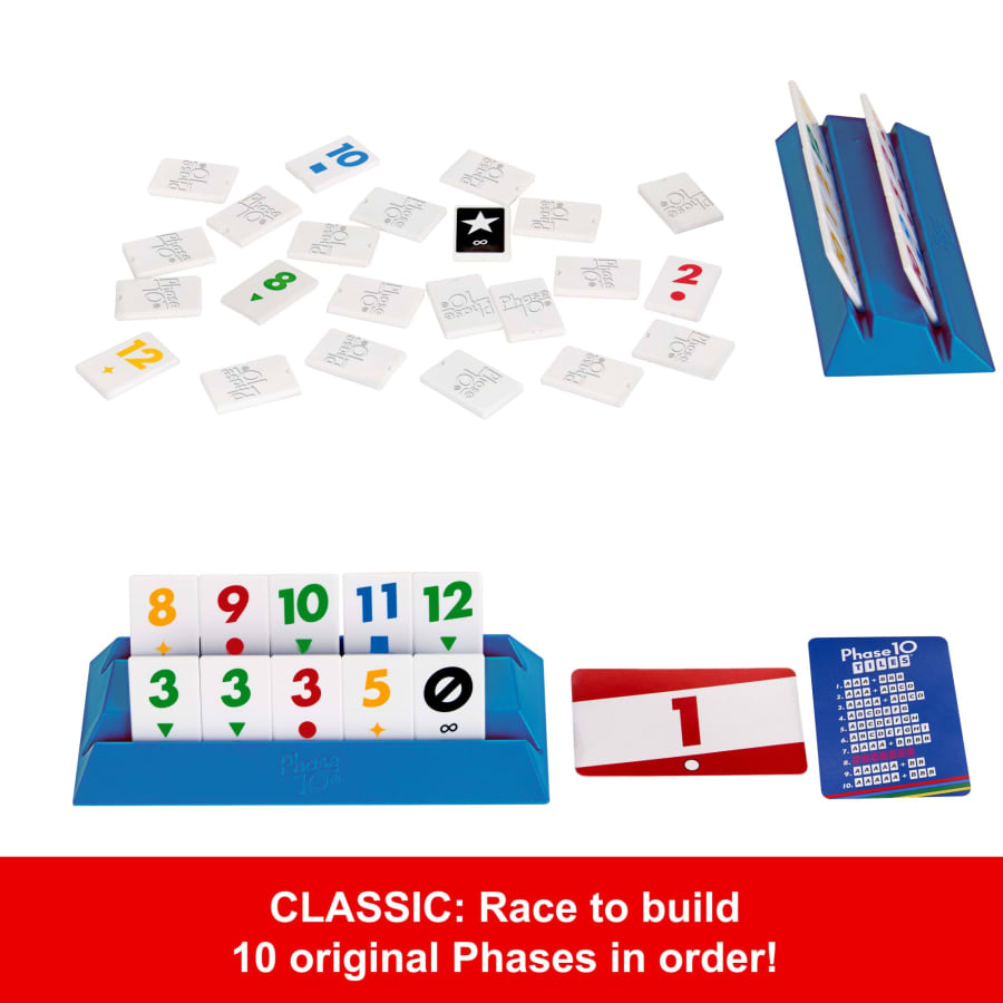 Phase 10 Tiles - A Family Tile-Based Game With Rummy-Type Play - Mattel