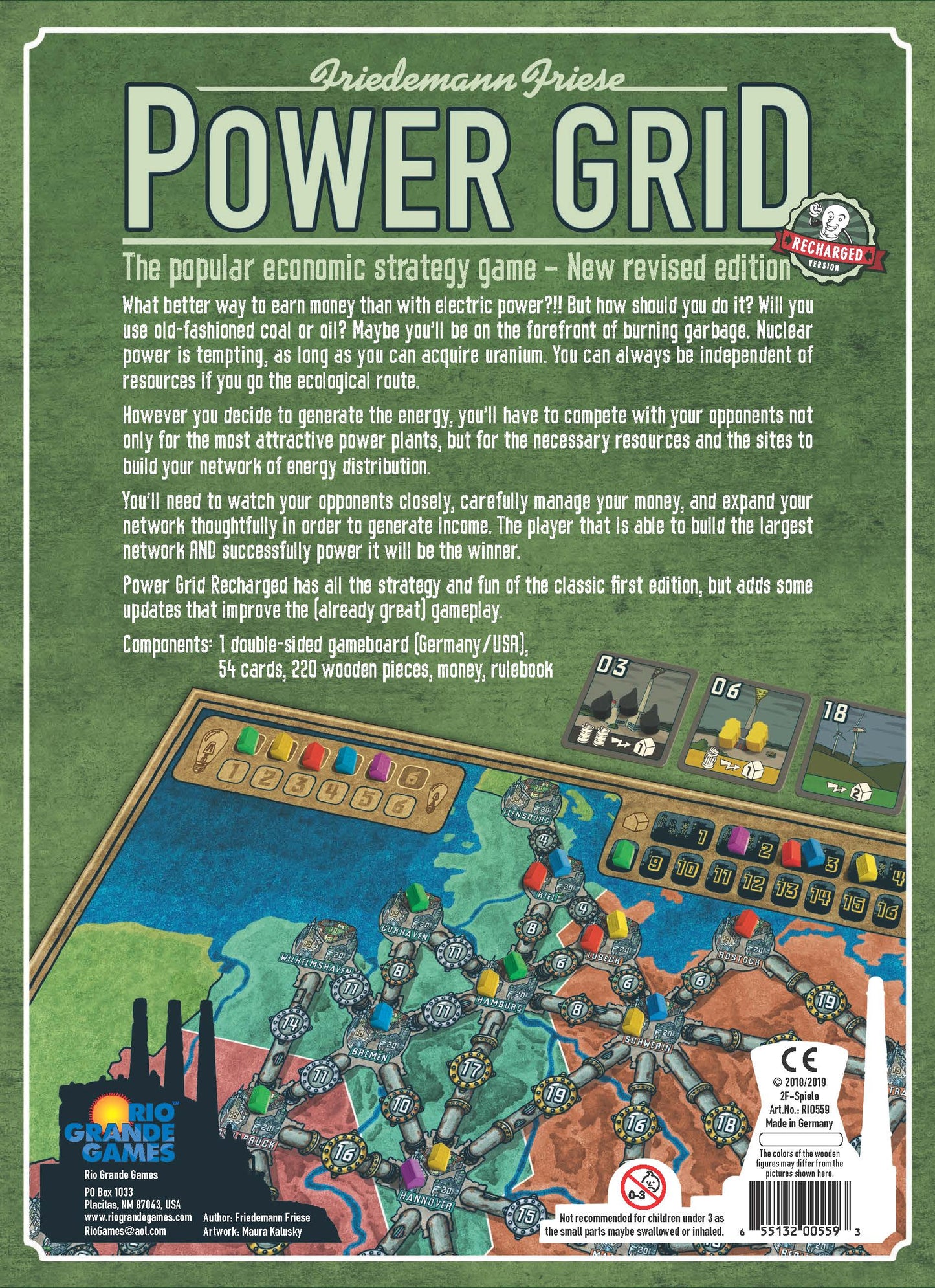 Power Grid - Recharged Version - Board Game - Rio Grande Games