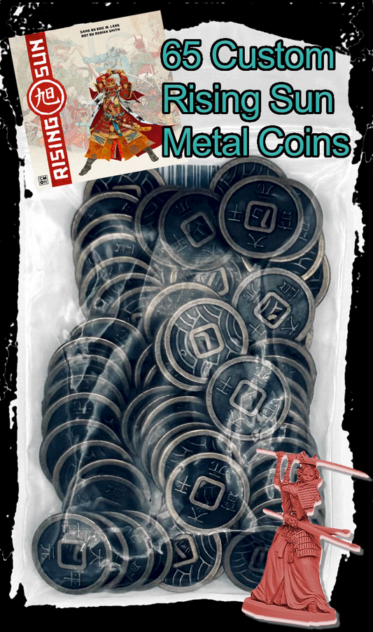 Rising Sun - The Miniatures Board Game Accessory - Deluxe Metal Coins - CMON Games