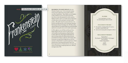 Mary Shelley's Frankenstein Cards - A Monster Deck of 7 Different Card Games
